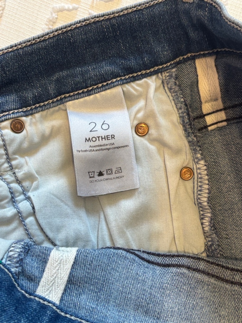 MOTHER The Stunner Ankle Step Fray Jean Good Girls Do size 26 - Picture 7 of 12